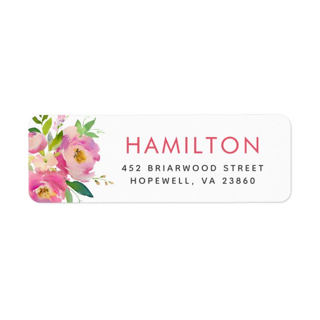 Spring Garden Personalized Return Address Labels (Front)