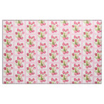 spring garden pink tulips half drop repeat fabric