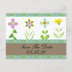 Spring Garden Save The Date Postcards