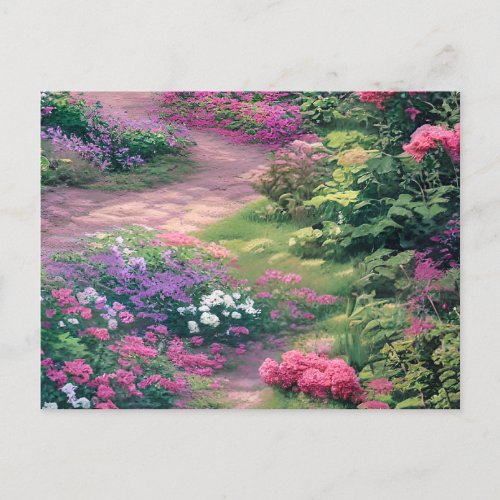 Spring Garden Scene Postcard