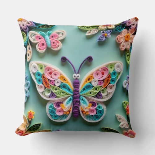 Spring Garden Serenity Butterfly Breeze Cushion