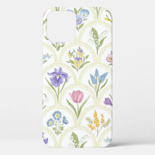 Spring Garden variety flowers in rainbow medallion iPhone 12 Case