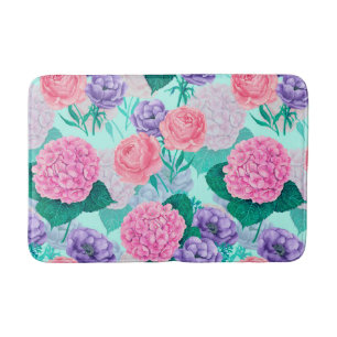 Spring garden watercolor 2 bath mat