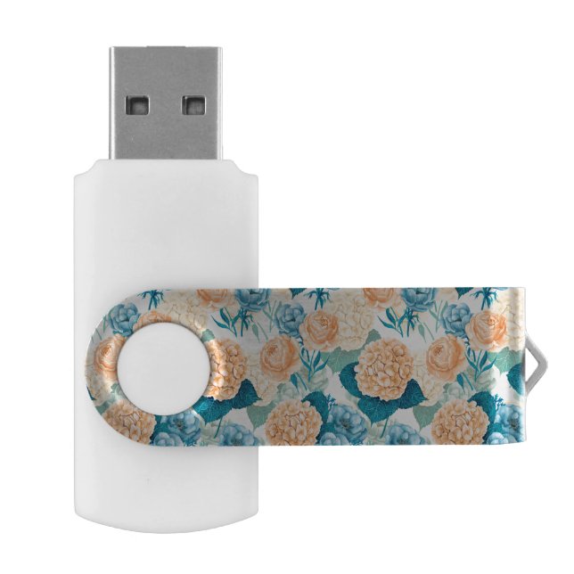 Spring garden watercolor flash drive (Opened)