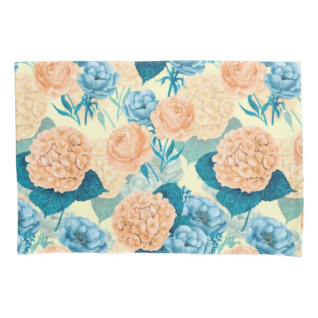 Spring garden watercolor pillow case (Front)