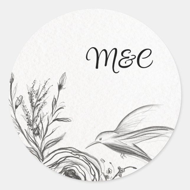 Spring Garden Wedding Classic Round Sticker (Front)