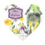 Spring Garden Wedding Custom Heart Stickers