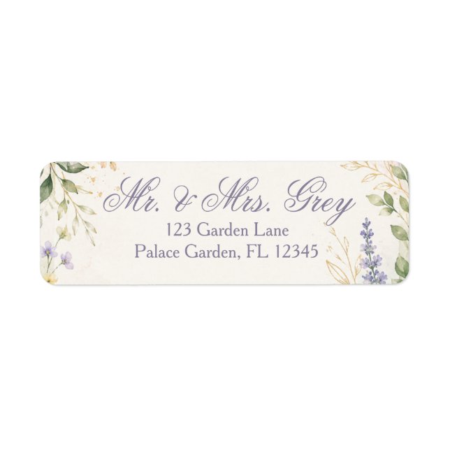 Spring Garden Wedding Invitation Label (Front)