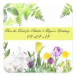 Spring Garden Wedding Save the Date Stickers