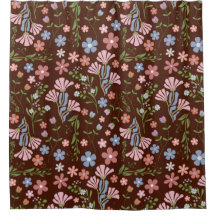 Spring Garden with Chocolate Brown Background