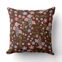 Spring Garden with Chocolate Brown Background