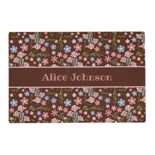 Spring Garden with Chocolate Brown Placemat