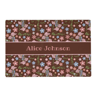 Spring Garden with Chocolate Brown Placemat