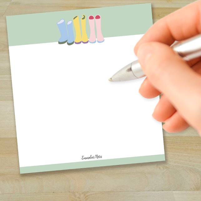 Spring Gardening Boots Customizable Notepad (Creator Uploaded)
