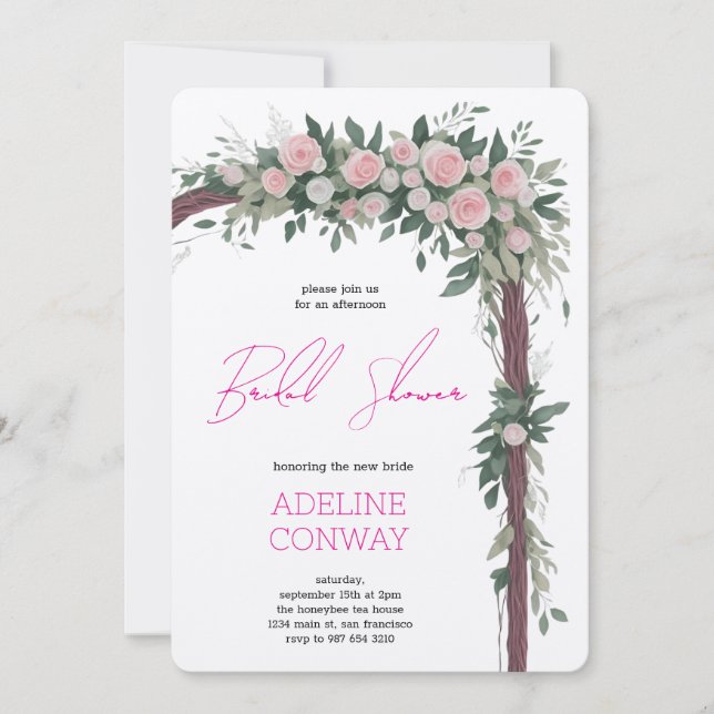 Spring Gate Garden Bridal Shower Celebration Invitation (Front)