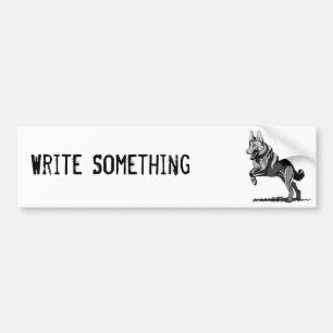 Spring German Shepherd Bumper Sticker