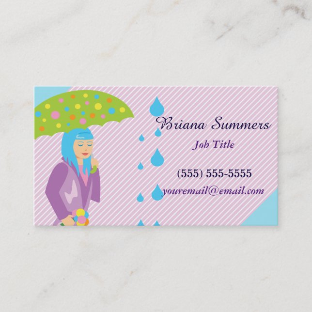 Spring Girl Business Card (Front)