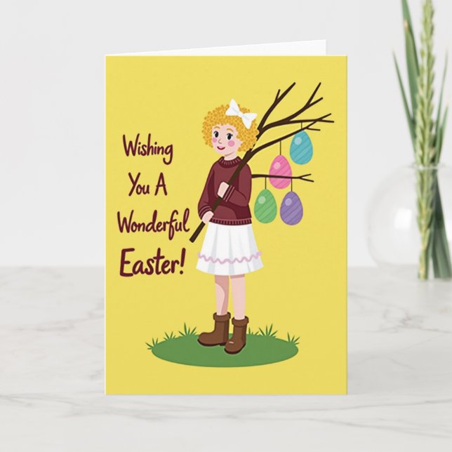 Spring Girl Pattern Card (Front)