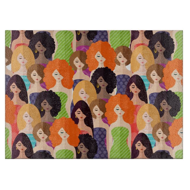 Spring girls cutting board (Front)