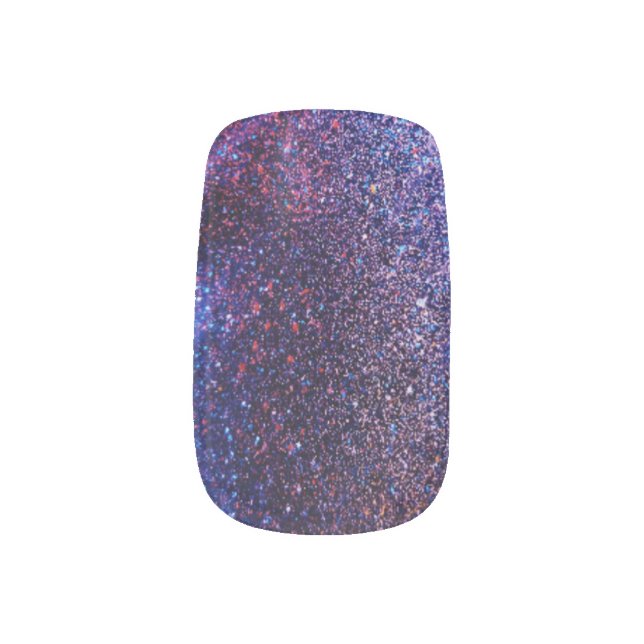 Spring Glow Glitter Nails Minx Nail Art (Left Thumb)