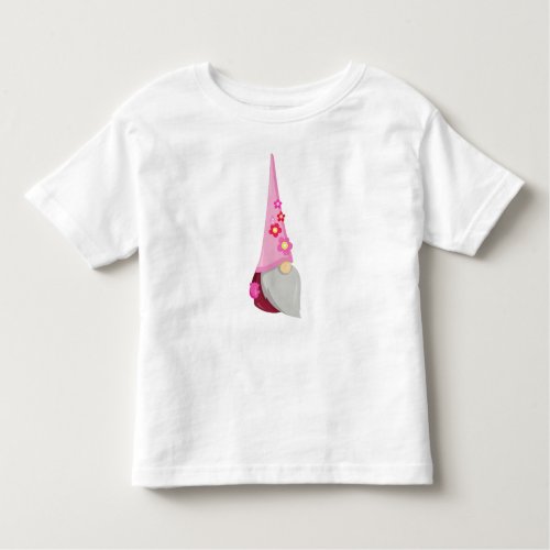 Spring Gnome Garden Gnome Cute Gnome Flowers Toddler T_shirt