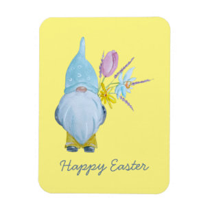 Spring Gnome Happy Easter Magnet