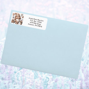 Spring Gnome Return Address Label