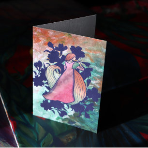 Spring Goddess Butterfly Art Card