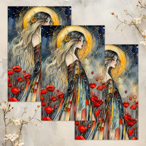 SPRING GODDESS DECOUPAGE TISSUE PAPER