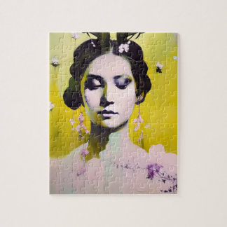 Spring Goddess Yellows and Pinks Jigsaw Puzzle