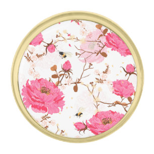 spring gold finish lapel pin