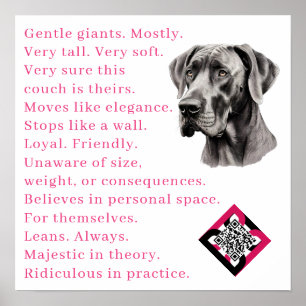 Spring Great Dane Poster