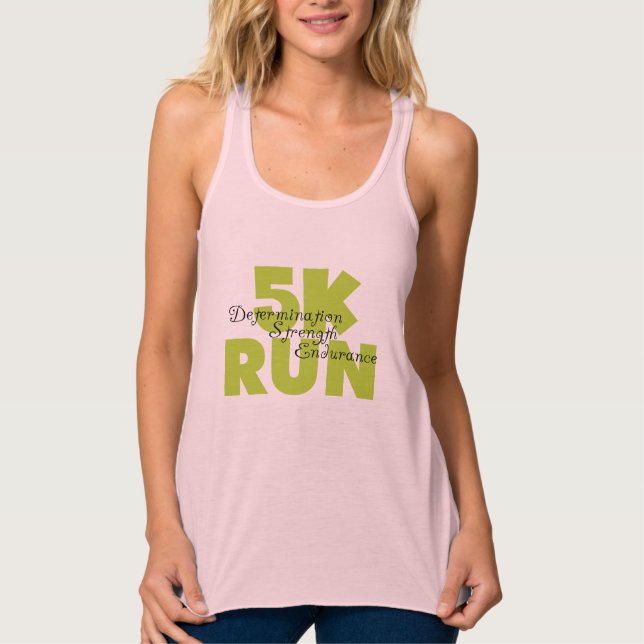 Spring Green 5K Run Tank Top (Front)