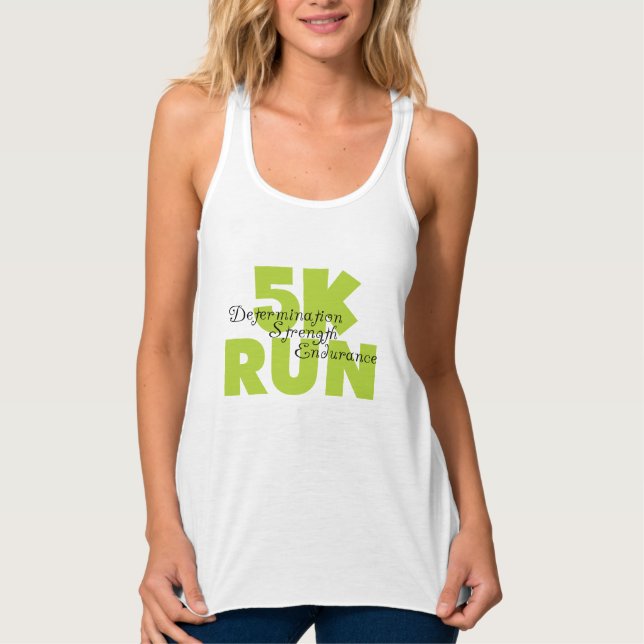 Spring Green 5K Run Tank Top (Front)