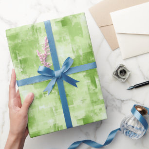 Spring Green Abstract  Wrapping Paper