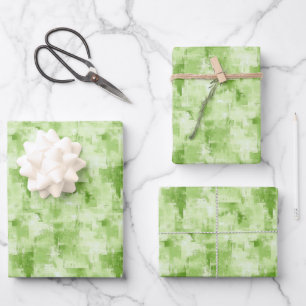 Spring Green Abstract  Wrapping Paper Sheets