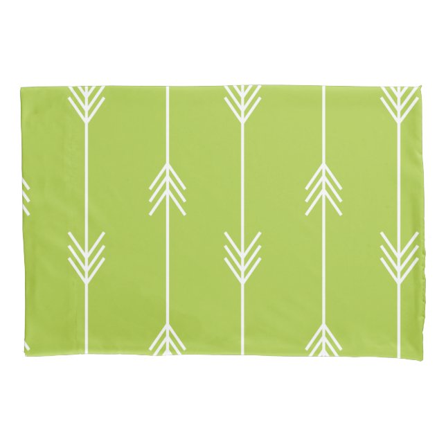 Spring Green Arrow Pattern Pillowcase (Front)