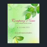 Spring Green Background With Butterfly Flyer<br><div class="desc">Elegant green spring background with leafs and butterfly. Pink and brown accents. Fully customizable business flyer template. Matching business card and other office product available. If you need any help customizing any of my designs,  contact ArtOnWear designer. Free text formatting with live help available by request.</div>