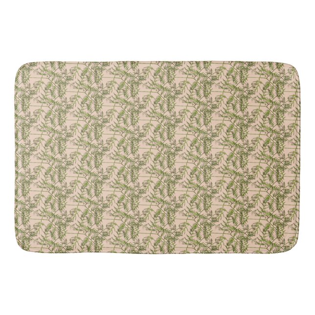 spring green  bath mat (Front)