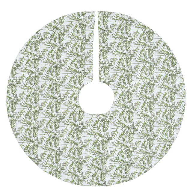 spring green  brushed polyester tree skirt (Front)