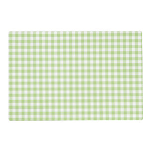 Spring Green Checked Pattern Placemat