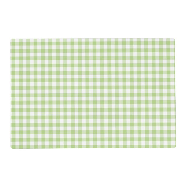 Spring Green Checked Pattern Placemat (Front)