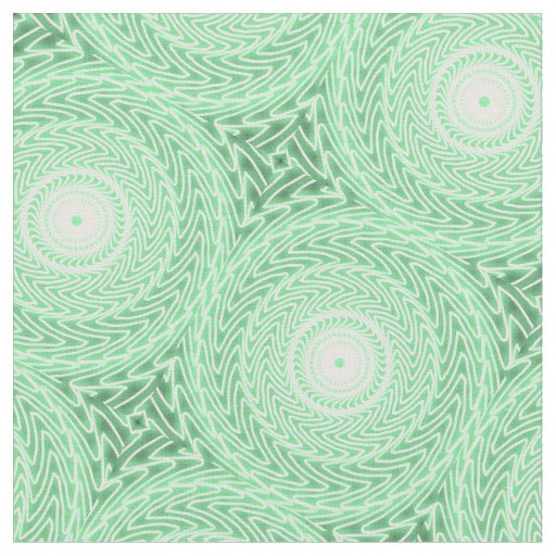 Spring green circles pattern fabric