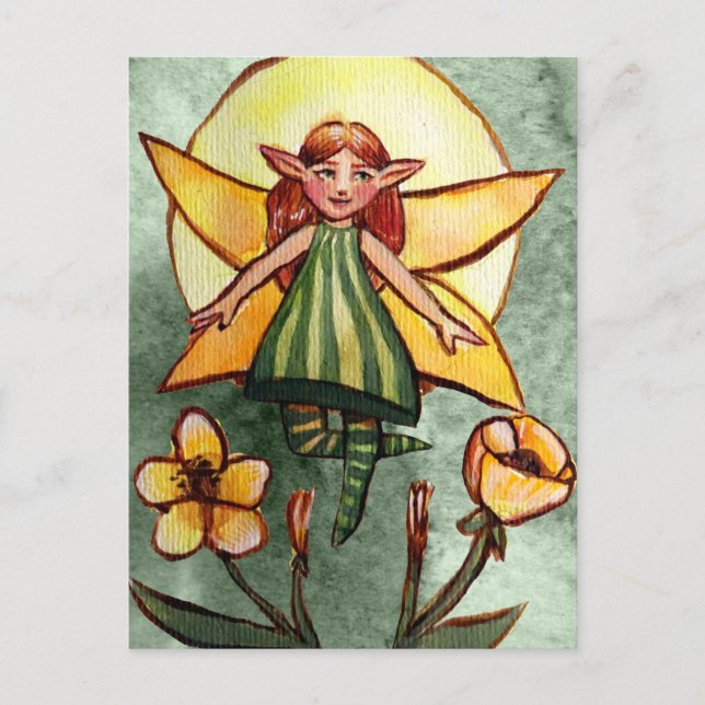 Spring Green Fairy                                 Postcard (Front)