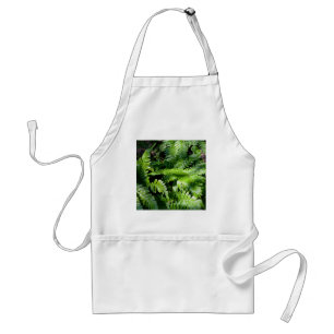 Spring Green Ferns boho botanical Adult Apron