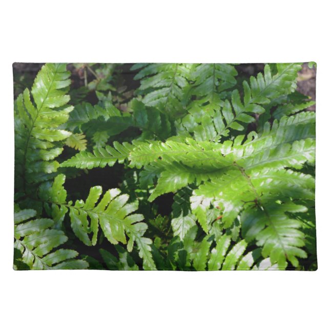 Spring Green Ferns Cloth Placemat (Front)