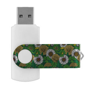 Spring green flash drive