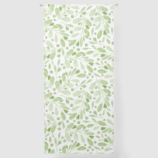 Spring Green Floral Sheer Curtains