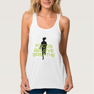 Spring Green Focus Believe Breathe Tank Top