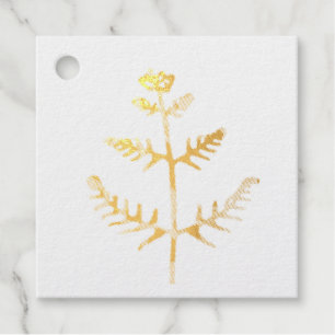 spring green foil favor tags